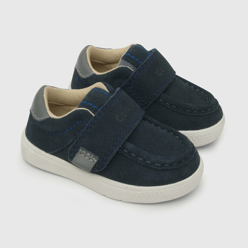 Zapato De Niño Cuero Azul / Blue (21 A 27)