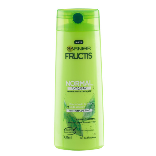 Shampoo Garnier Fructis Anticaspa Normal en botella de 350mL por 1 unidad