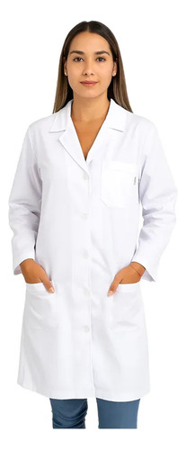 Guardapolvo Medico De Arciel Blanco Unisex Sanidad Colegio Blanco Lisa M