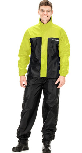 Capa De Chuva Com Gola Masculina Pantaneiro Nylon Amarelo