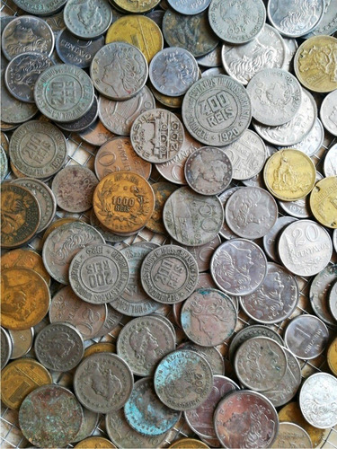 Imagem 6 de 10 de 500gr De Moedas Antigas Não Garimpadas. Raras.