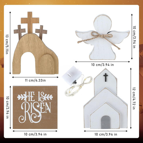 Juego De 5 Bandejas De Pascua De La Tumba De Jesús Con Luces