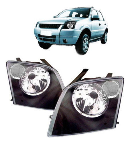 Par Farol Ecosport 2003 A 2007 Com Pisca Cristal