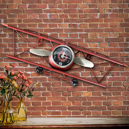 Reloj Colgante Avion Adorno De Pared