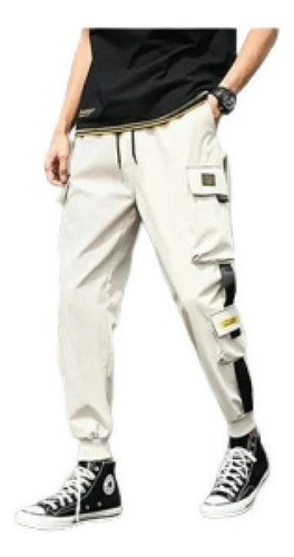 Joggers Cargo De Hombre Con Bolsillos Laterales .