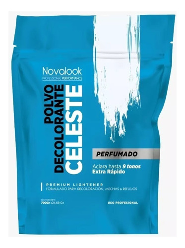 Polvo Decolorante Celeste Novalook X 700 Gramos Perfumado 