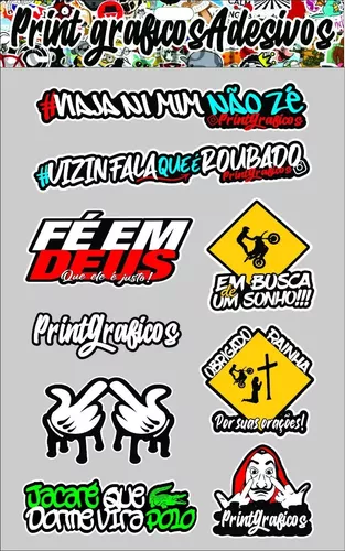 Kit 8 Cartelas Adesivos Carro Moto Bike Atacado 162 Stickers Ferkautoparts  Peças e Acessórios Nacionais e Importados