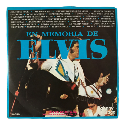 En Memoria De Elvis Presley 3 Discos Lp Album Vinilo Disco