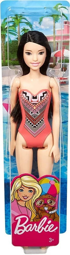 Muñeca Barbie Beach Básica Morocha Mattel