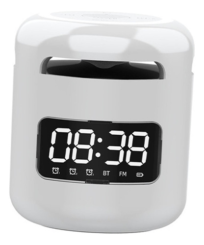 Altavoz Bluetooth Reloj Alarma Pantalla Digital Portátil