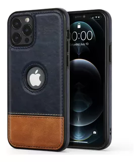 Funda Para iPhone Tipo Piel Bicolor Leather Case Protector