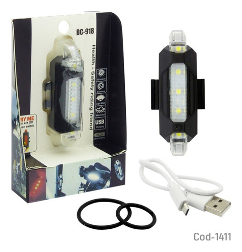 Luces Led Para Bicicleta Recargable Delantera Y Trasera