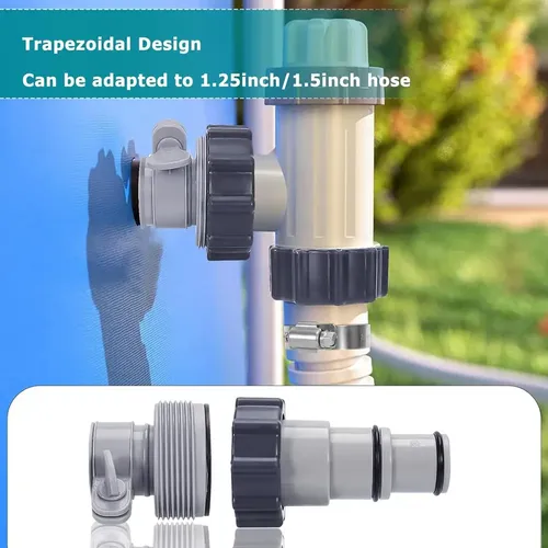 Pack De 2 Adaptadores Para Manguera De Piscina Tipo B, De PC Resistente, Compatibles Con Bombas De 4000, 2500, 2000 Y 1500 GPH
