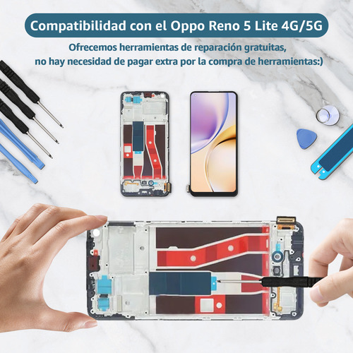 Pantalla Lcd Táctil Para Oppo Reno 5 Lite Cph2205 Con Marco
