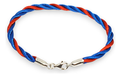 Pulsera Plata Hilo Seda Equipo Futbol San Lorenzo De Almagro