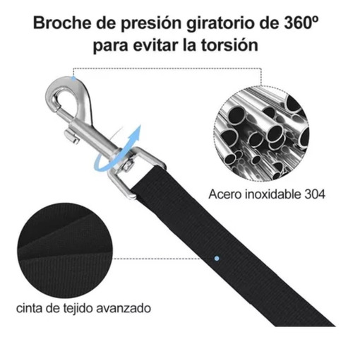 Correa Para Perro Nylon Entrenamiento Y Seguridad 10 Metros