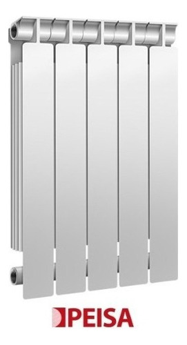 Radiador Peisa 5 elementos Tropical T500 por agua calefacción color Blanco