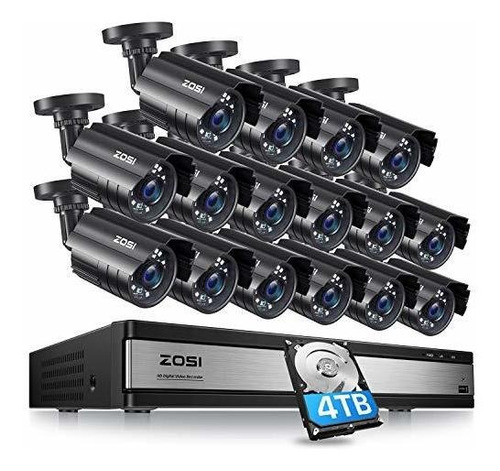 Kits Dvr Para Vigilancia Zosi 16ch 1080p Sistema De Cámara D