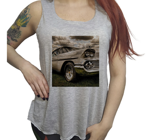 Musculosa Dama Auto Vintage Coche Antiguedad Vehiculo P1