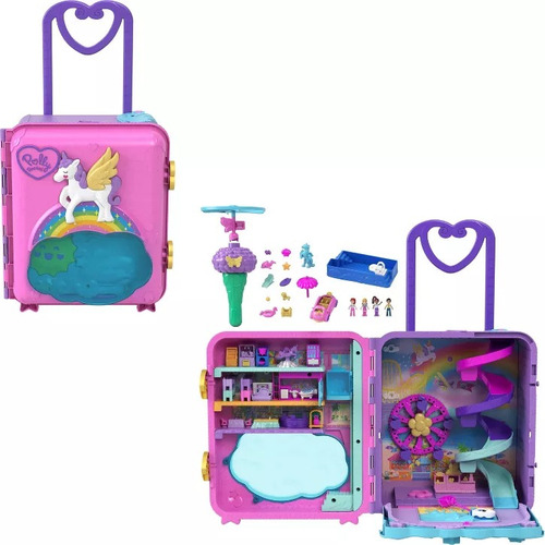 Maleta Grande Polly Pocket Resort Roll Away Con Accesorios