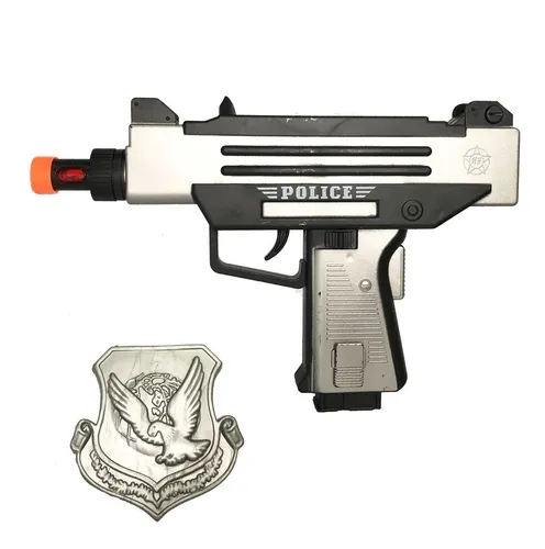  Boland 54338 - Pistola del Sheriff Adjunto, Tamaño 7.9 in,  Plateado-Marrón, Adornos, Niño, Juguete, Arma, Disfraz de Maniquí,  Carnaval, Fiesta temática : Juguetes y Juegos