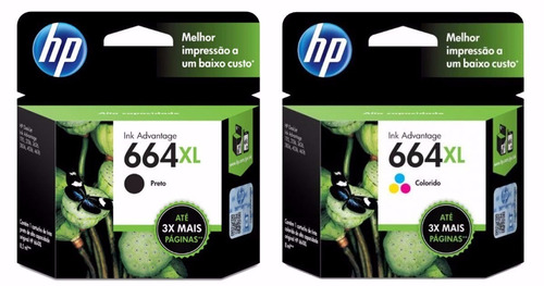 Combo Original Hp 664xl F6v31al Negro + Hp 664xl F6v30 Color