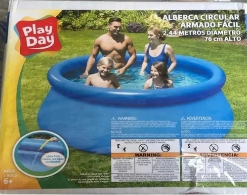 Alberca Inflable Circular 2.44 X 76 Cm