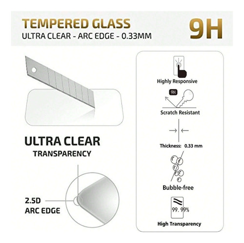 3 Micas Cristal 9h Oppo A57 4g Protección Avanzada, Antigo