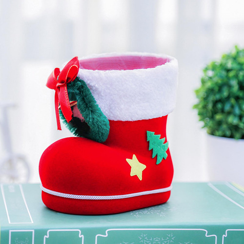 Bota De Dulces De Navidad Bolsa De Golosinas 14cmx14cmx8cm