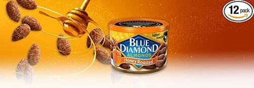 Blue Diamond Almendras, Miel Asado, De 6 Onzas (paquete De 1