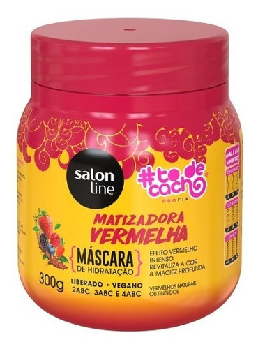 Máscara Matizadora Cor Vermelho To De Cacho Salon Line 300g