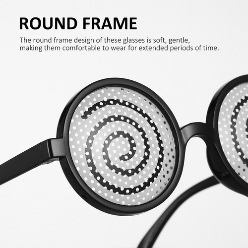 Glasses Round Frame Funny Dizzy Props 4 Pcs