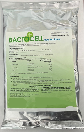 Probiótico Bactocell Para Camarones Y Peces 1kg