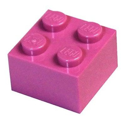 Juego Lego Partes Y Piezas: Ladrillo 2 X 2 Rosado Oscuro