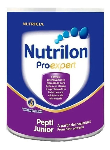 Leche de fórmula en polvo Nutricia Bagó Nutrilon Pepti Junior en lata de 1 de 400g - 0  a 12 meses