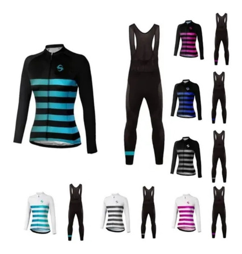 Uniforme De Ciclismo Largo Mujer / Dama Saro Sport