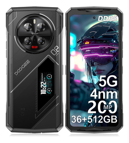 Doogee V40 Pro 5g Celular 36gb+512gb/tf 2tb 200mp 8680mah 6.78 Fhd+ 1.47 Pantalla Trasera Android 14/dual Unlock/nfc