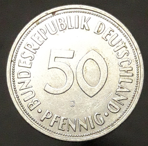 Moneda Alemania 50 Pfennig 1950 J