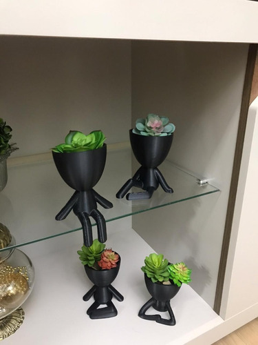 Imagem 10 de 10 de Kit 10 Vasinhos Suculentas Robert Bbb Bob Planta Decoração