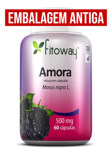 Imagem 4 de 6 de Amora Miura 500mg - Controle Da Menopausa Fitoway 3x60 Caps