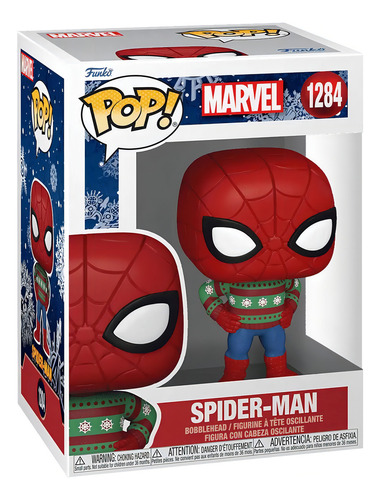 Funko Pop Spiderman Sueter De Navidad #1284 Marvel Holliday (Usado)
