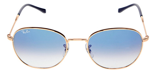 Óculos De Sol Phantos Ouro Rosado Lente Azul Ray-ban