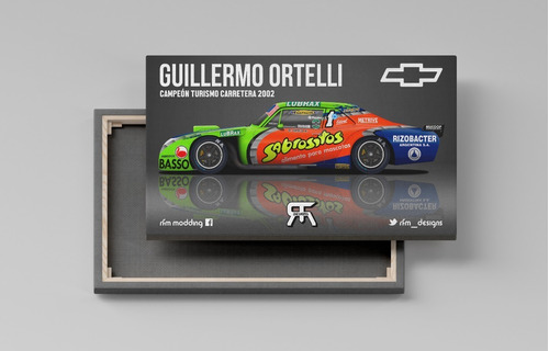 Cuadro Guillermo Ortelli Chevrolet Tc #1 2002 40x25 Cm