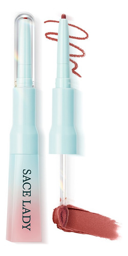 Sace Lady Delineador De Labios 2 En 1 Mate Suave Y Duradero 02 Peach Haze