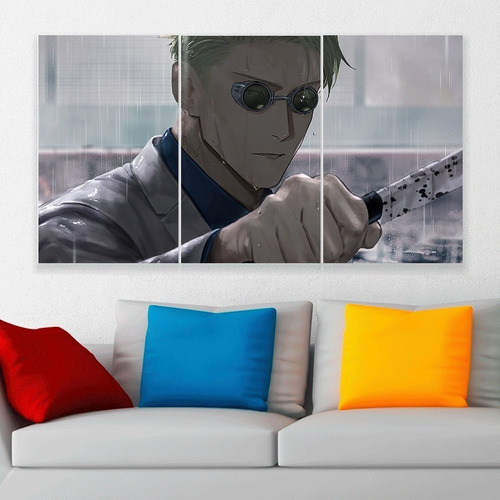 Cuadro Triptico Kento Nanami Jujutsu Kaisen Canvas Art