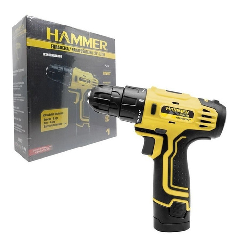 Furadeira E Parafusadeira De Litio Hammer 12v - Bivolt