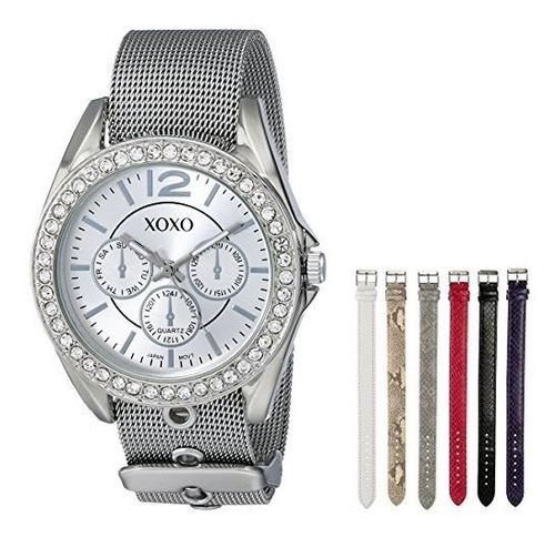 Xoxo Xo9053 Reloj Acentuado Con Rhinsetone Para Mujer Con Co