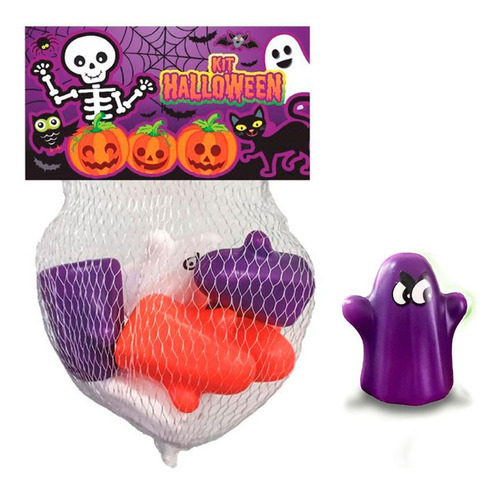 Kit Fantasma Halloween Colorido C/6