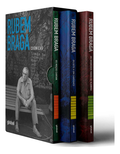 Box Rubem Braga: Crônicas, de Rubem Braga. Global Editora, capa mole em português, 2023