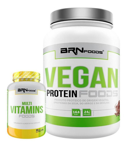Vegan Protein 500g+ Multivitamins Foods 90 Cápsulas